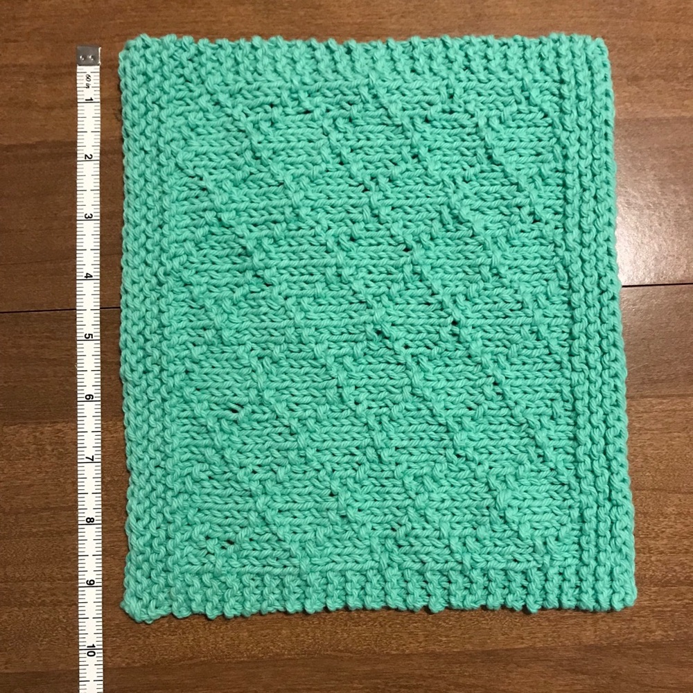 8 handmade knitted cotton dish or wash cloths